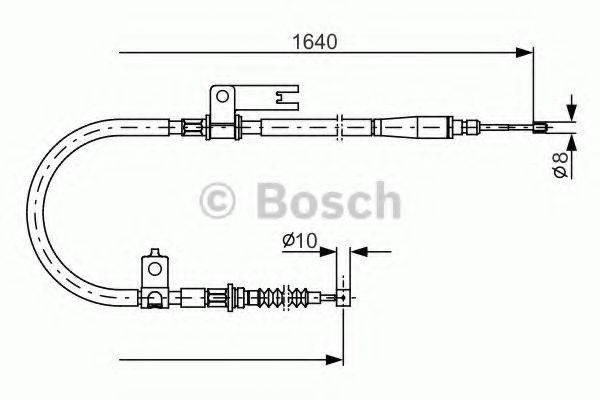 Трос, стоянкова гальмівна система BOSCH 1 987 482 154