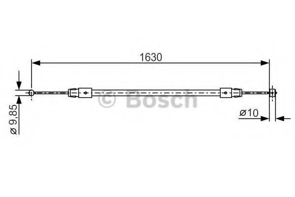 Трос, стоянкова гальмівна система BOSCH 1 987 482 187