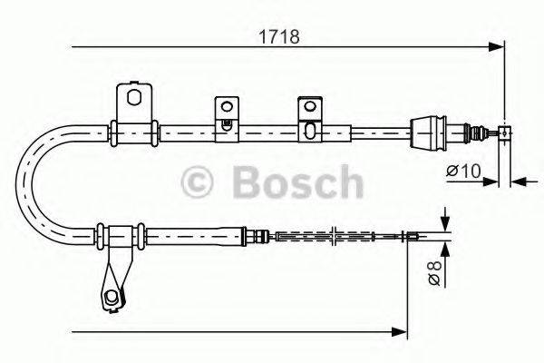 Трос, стоянкова гальмівна система BOSCH 1 987 482 209