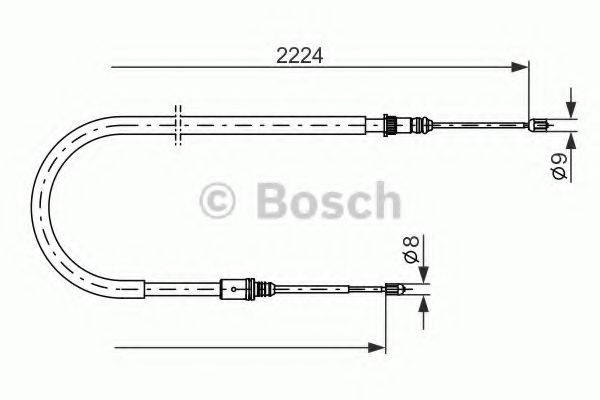 Трос, стоянкова гальмівна система BOSCH 1 987 482 303