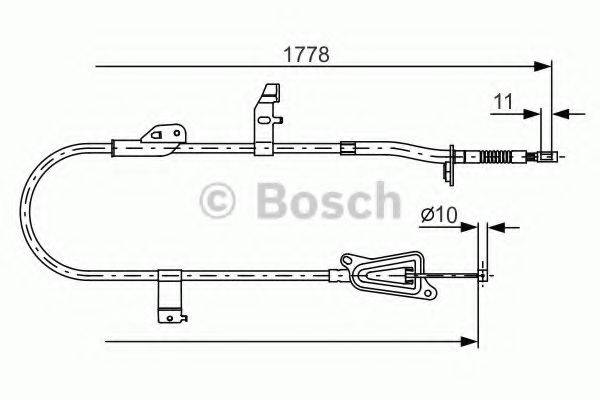 Трос, стоянкова гальмівна система BOSCH 1 987 482 304