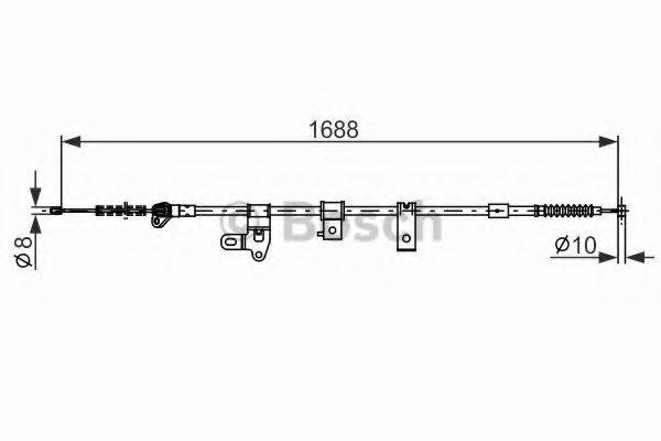 Трос, стоянкова гальмівна система BOSCH 1 987 482 306