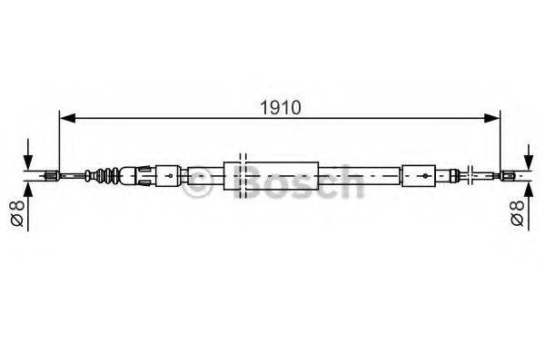 Трос, стоянкова гальмівна система BOSCH 1 987 482 318