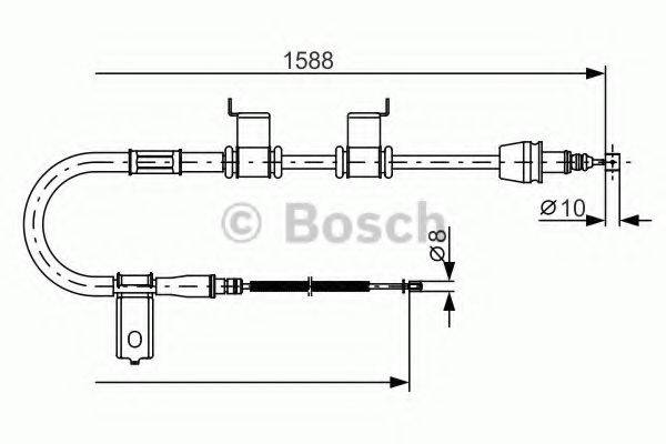 Трос, стоянкова гальмівна система BOSCH 1 987 482 358