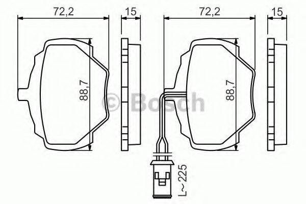 Комплект гальмівних колодок, дискове гальмо BOSCH 0 986 424 267