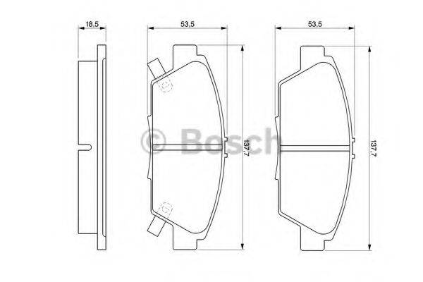 Комплект гальмівних колодок, дискове гальмо BOSCH 0 986 424 289