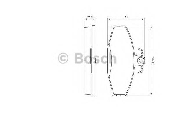 Комплект гальмівних колодок, дискове гальмо BOSCH 0 986 424 373