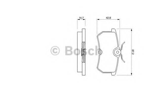 Комплект гальмівних колодок, дискове гальмо BOSCH 0 986 424 472