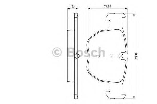 Комплект гальмівних колодок, дискове гальмо BOSCH 0 986 424 687