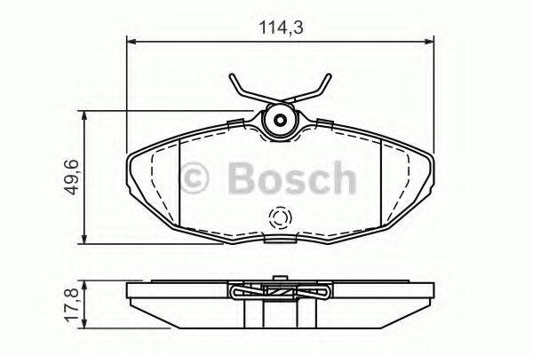 Комплект гальмівних колодок, дискове гальмо BOSCH 0 986 424 702