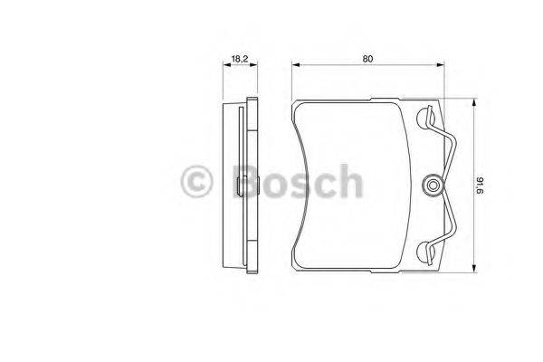 Комплект гальмівних колодок, дискове гальмо BOSCH 0 986 460 954