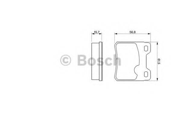 Комплект гальмівних колодок, дискове гальмо BOSCH 0 986 460 955