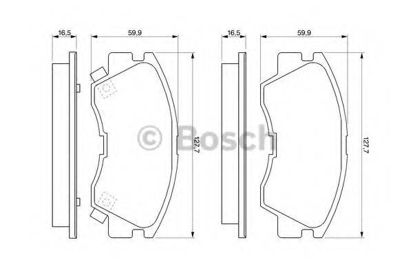 Комплект гальмівних колодок, дискове гальмо BOSCH 0 986 460 978