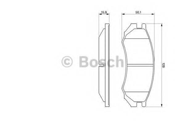 Комплект гальмівних колодок, дискове гальмо BOSCH 0 986 460 981