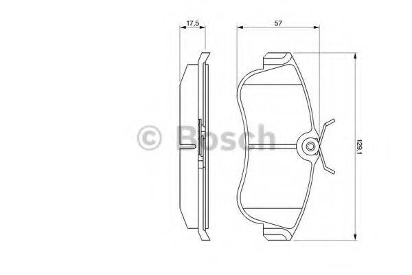 Комплект гальмівних колодок, дискове гальмо BOSCH 0 986 461 147