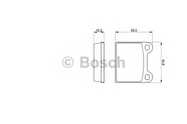 Комплект гальмівних колодок, дискове гальмо BOSCH 0 986 462 282