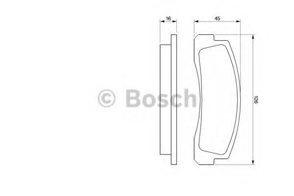 Комплект гальмівних колодок, дискове гальмо BOSCH 0 986 466 601