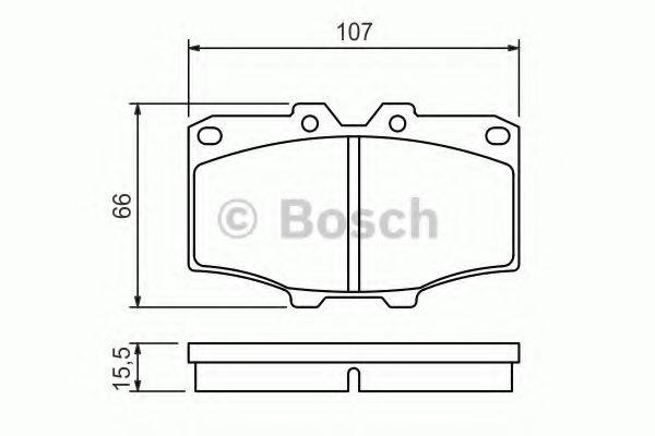 Комплект гальмівних колодок, дискове гальмо BOSCH 0 986 468 520