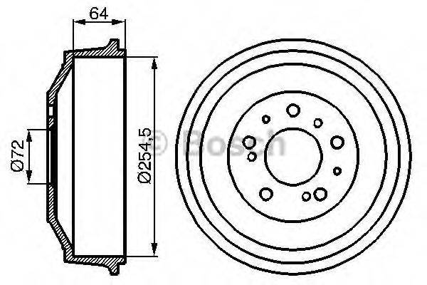 Гальмівний барабан BOSCH 0 986 477 031