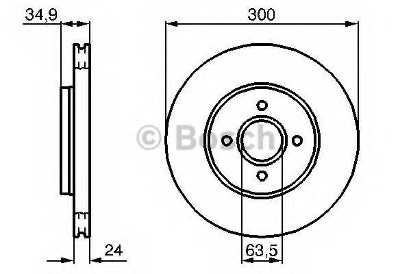 гальмівний диск BOSCH 0 986 479 048