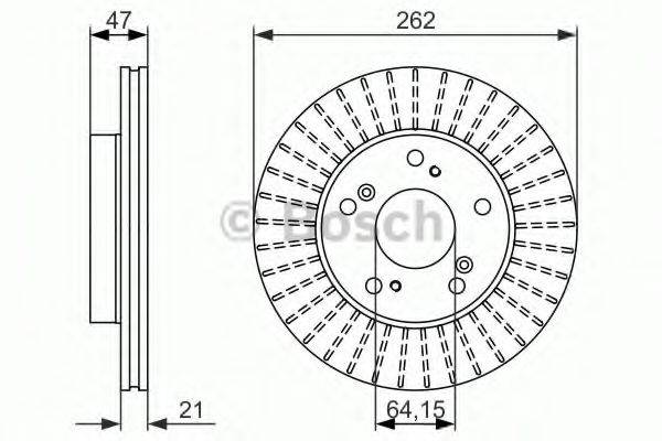 гальмівний диск BOSCH 0 986 479 687