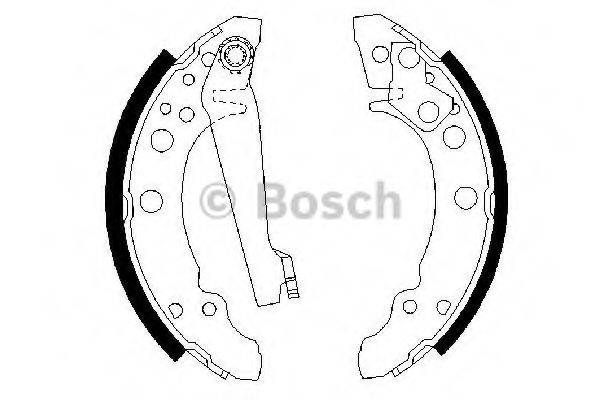 Комплект гальмівних колодок BOSCH 0 986 487 002