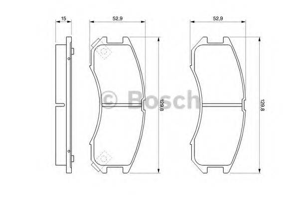 Комплект гальмівних колодок, дискове гальмо BOSCH 0 986 493 790