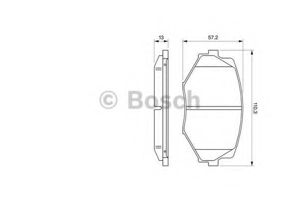 Комплект гальмівних колодок, дискове гальмо BOSCH 0 986 494 080