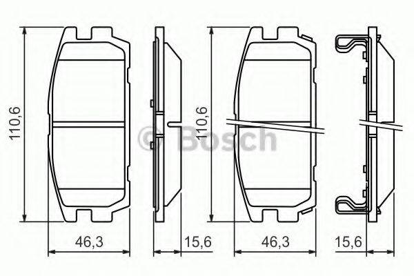 Комплект гальмівних колодок, дискове гальмо BOSCH 0 986 494 137