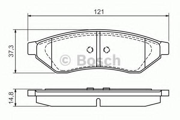 Комплект гальмівних колодок, дискове гальмо BOSCH 0 986 494 172