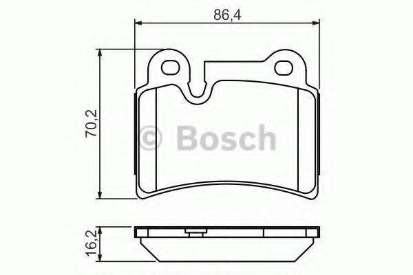 Комплект гальмівних колодок, дискове гальмо BOSCH 0 986 494 210