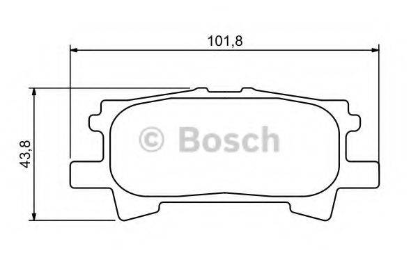 Комплект гальмівних колодок, дискове гальмо BOSCH 0 986 494 224