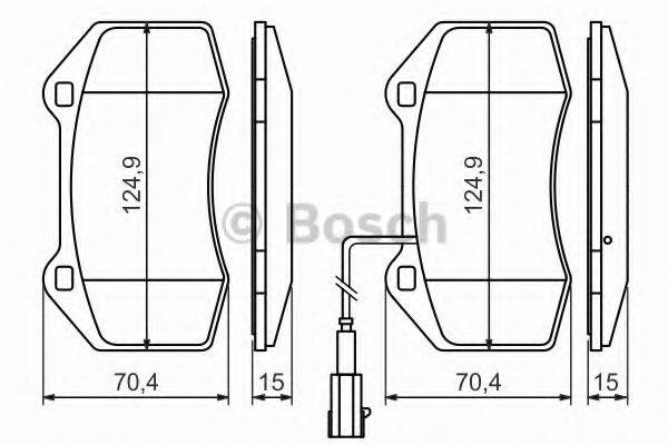 Комплект гальмівних колодок, дискове гальмо BOSCH 0 986 494 228