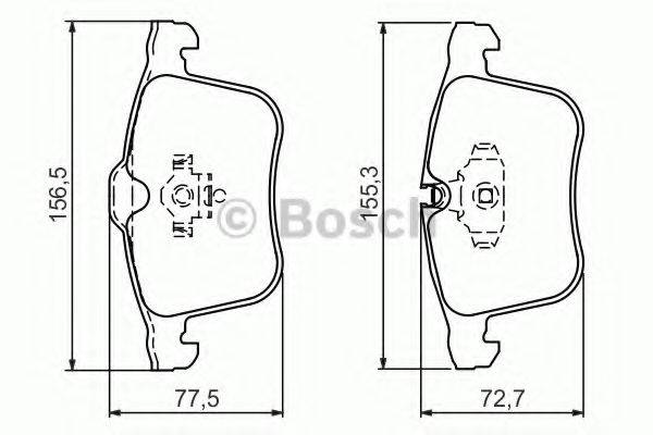 Комплект гальмівних колодок, дискове гальмо BOSCH 0 986 494 280