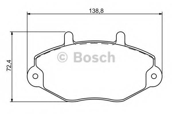 Комплект гальмівних колодок, дискове гальмо BOSCH 0 986 494 287