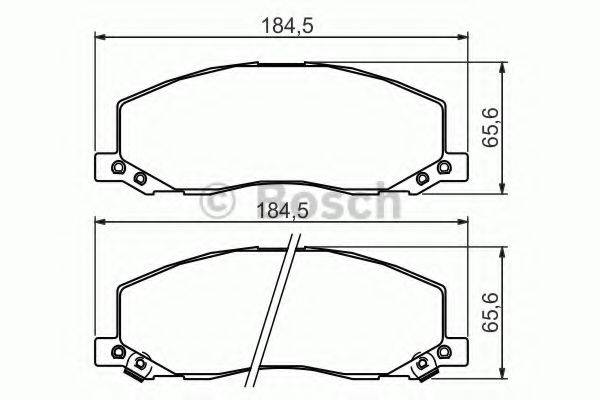 Комплект гальмівних колодок, дискове гальмо BOSCH 0 986 494 298