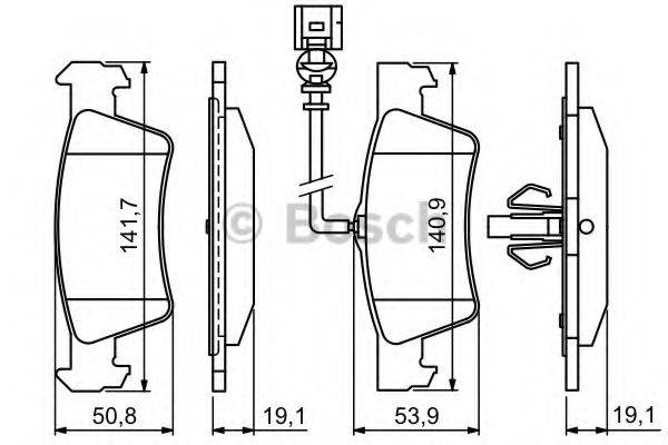 Комплект гальмівних колодок, дискове гальмо BOSCH 0 986 494 309