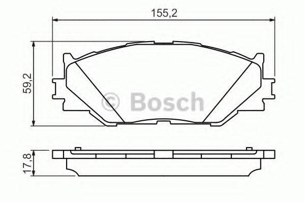 Комплект гальмівних колодок, дискове гальмо BOSCH 0 986 494 316