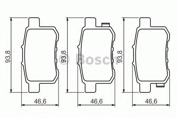 Комплект гальмівних колодок, дискове гальмо BOSCH 0 986 494 338