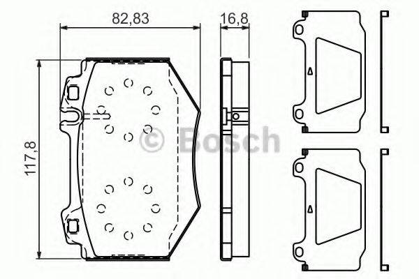 Комплект гальмівних колодок, дискове гальмо BOSCH 0 986 494 352