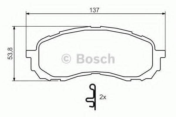 Комплект гальмівних колодок, дискове гальмо BOSCH 0 986 494 373