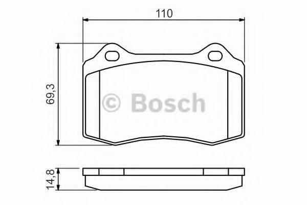 Комплект гальмівних колодок, дискове гальмо BOSCH 0 986 494 393