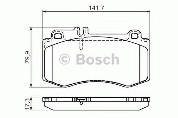 Комплект гальмівних колодок, дискове гальмо BOSCH 0 986 494 405