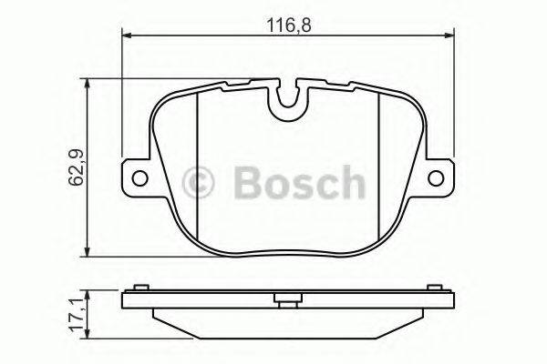 Комплект гальмівних колодок, дискове гальмо BOSCH 0 986 494 409