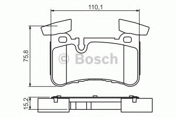 Комплект гальмівних колодок, дискове гальмо BOSCH 0 986 494 411