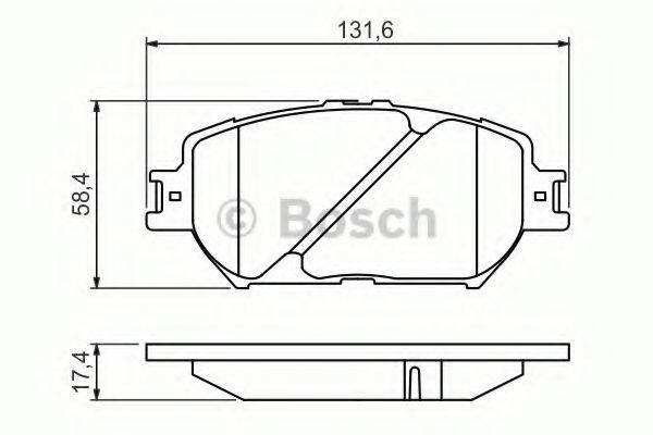 Комплект гальмівних колодок, дискове гальмо BOSCH 0 986 494 418