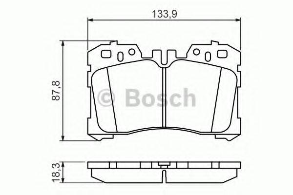 Комплект гальмівних колодок, дискове гальмо BOSCH 0 986 494 423