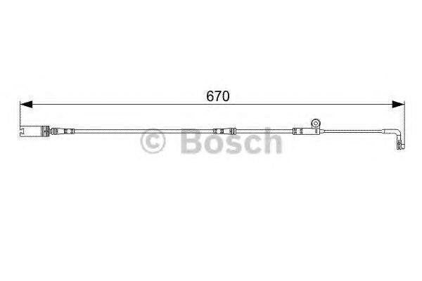 Сигналізатор, знос гальмівних колодок BOSCH 1 987 473 002