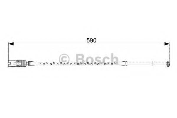 Сигналізатор, знос гальмівних колодок BOSCH 1 987 473 042