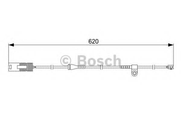 Сигналізатор, знос гальмівних колодок BOSCH 1 987 474 955